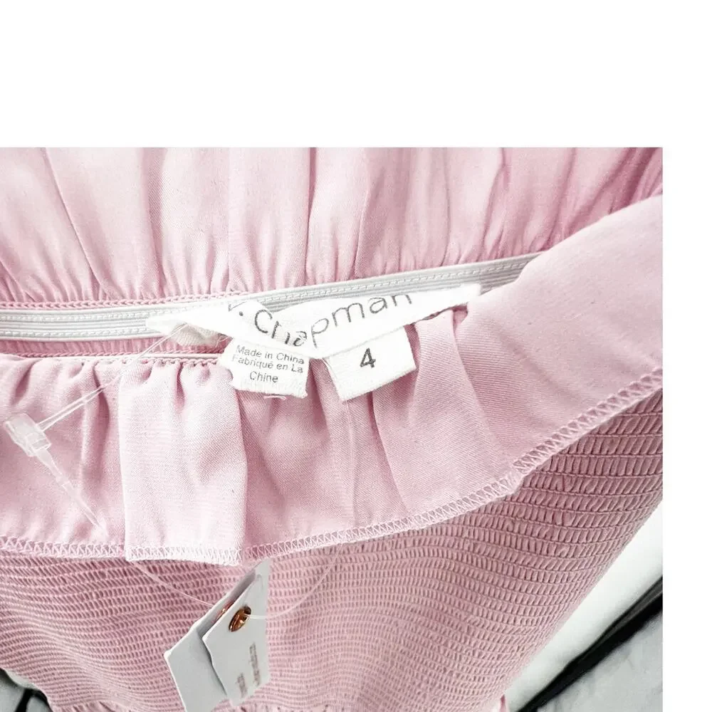 V. Chapman The Lily Midi-Length Dress Sleeveless in Pink Parfait Size 4 NWT - Picture 12 of 14